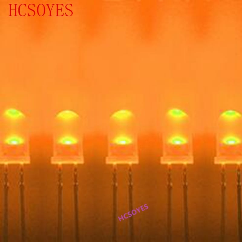 5mm In-line lamp beads LED F5 yellow hair yellow highlight short feet 5mm round head led light emitting diode