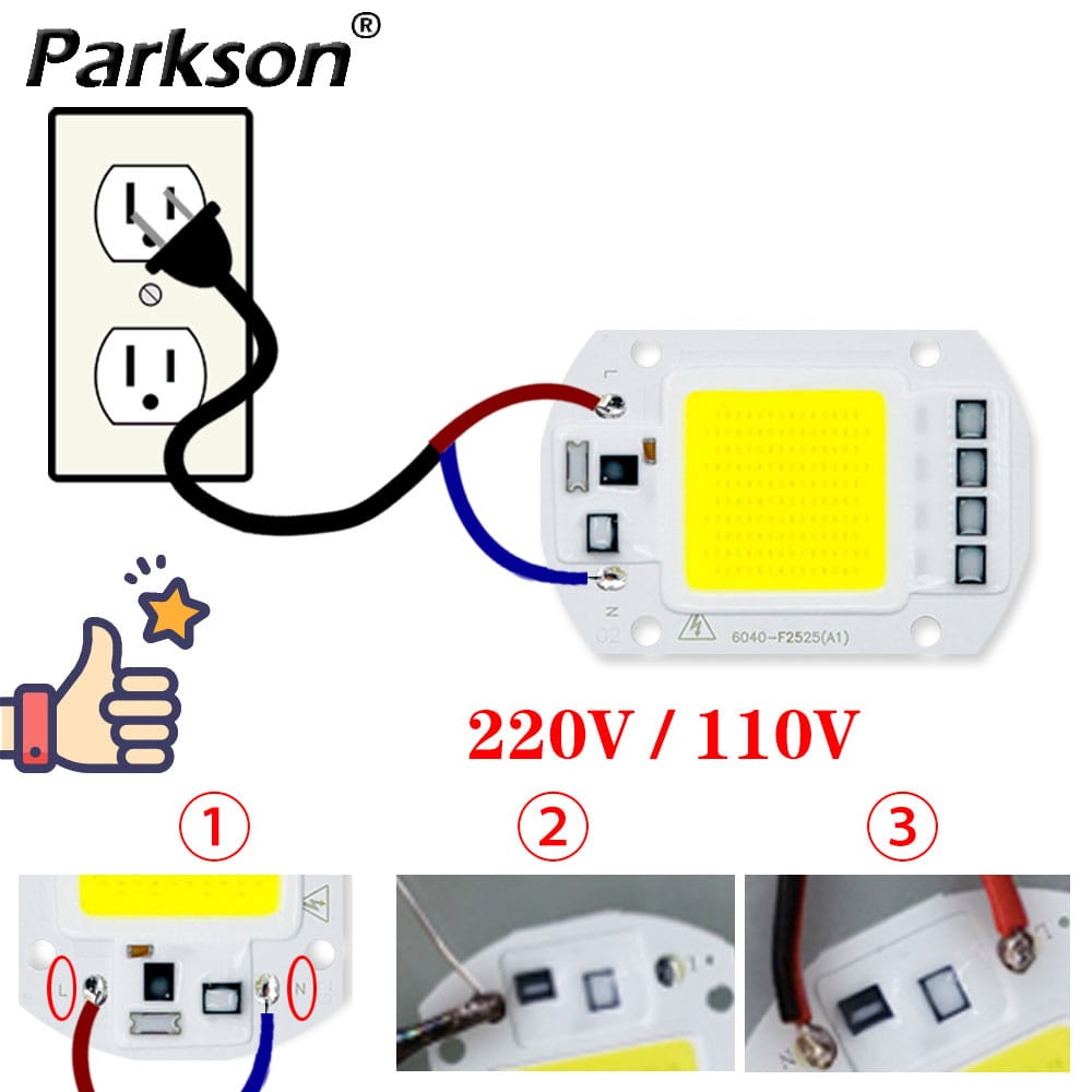 LED COB Lamp Bead 110V 220V 10W 20W 30W 50W Smart IC No Need Driver DIY Flood Light Bulb Outdoor Spotlight Landscape Chip Lamps
