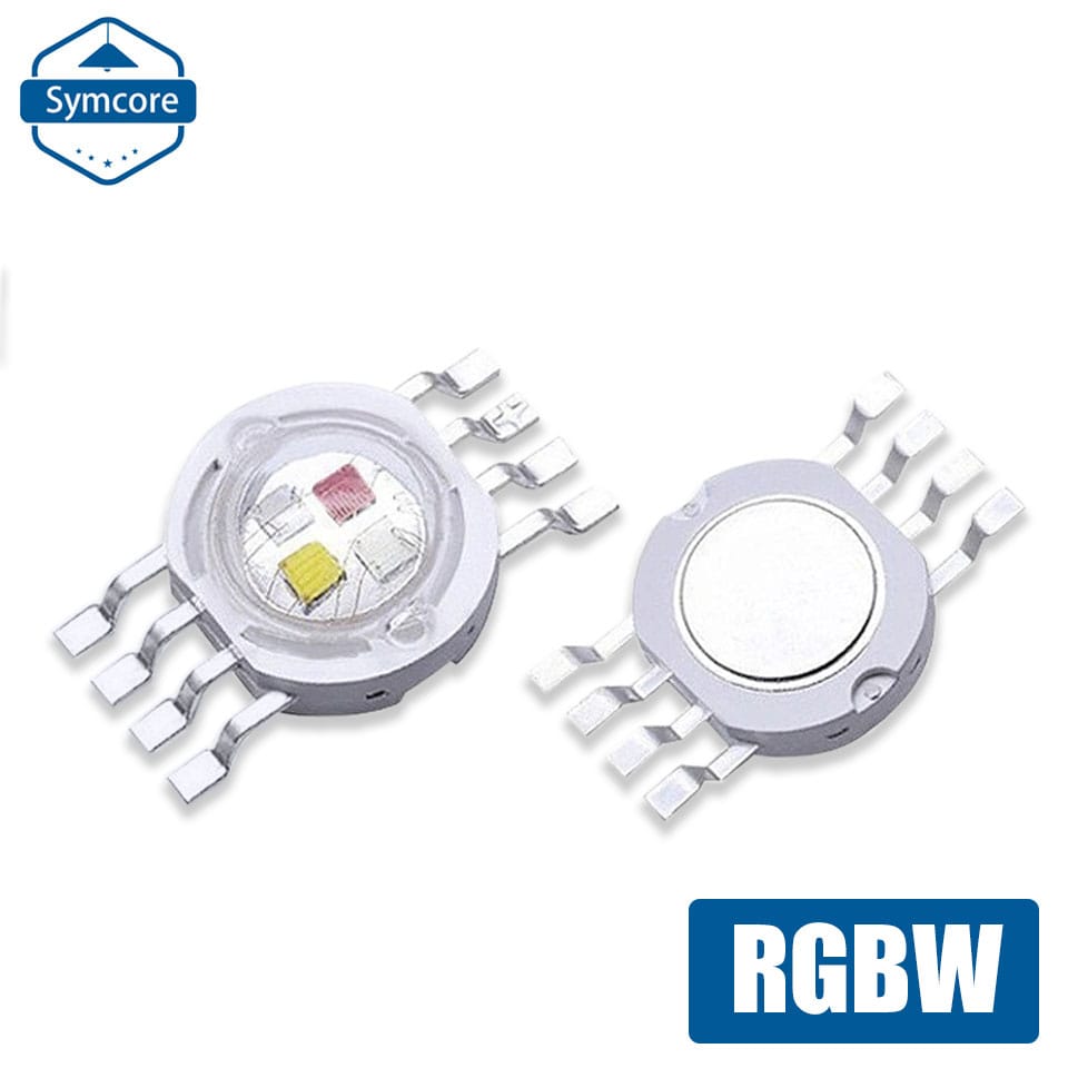 10-50pcs 12W 8Pin RGBW LED Chip 4*3W Red Green Blue White Lamp Bead Colorful DIY Molding LED Stage Lights Source