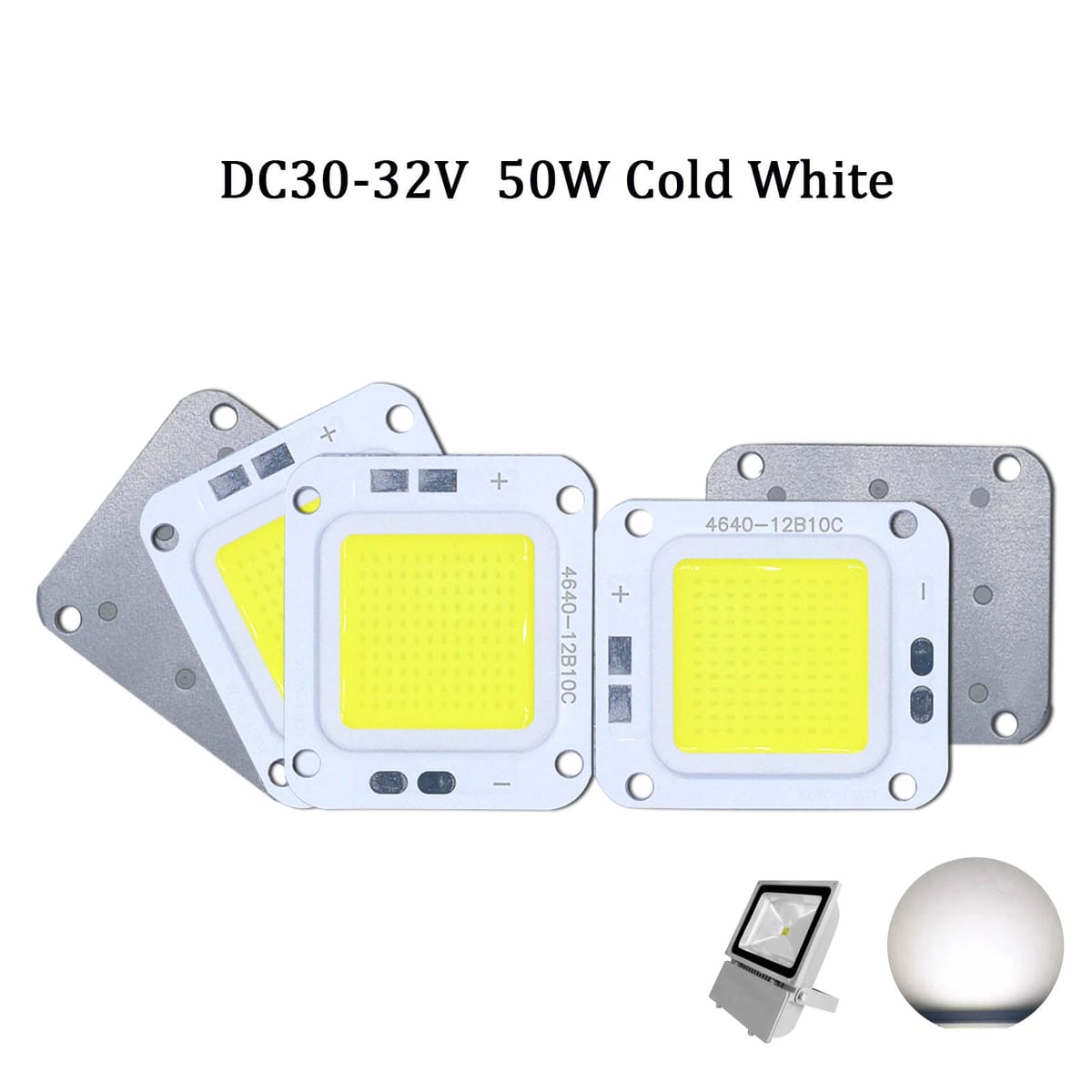 5 pcs High Power 1500mA LED COB Chips  DC30-32V 50W  Light Beads SMD DIY For LED  Warm White FloodLight Spot Light Portable LED