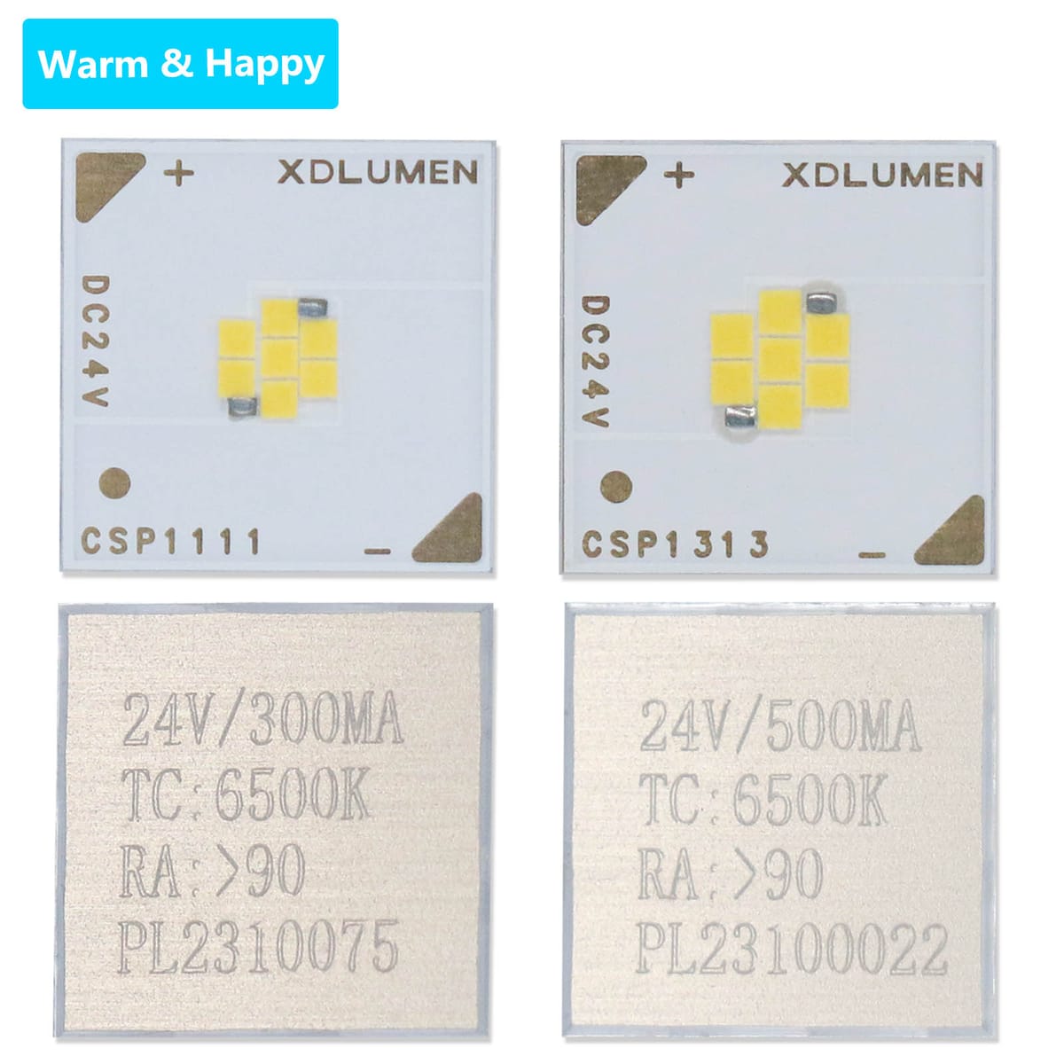 7W 12W CSP1313 1111 Square Bead DC24V 300mA 500mA LED COB Cold White Warm White Diode Chip Spotlight Tube Light Source