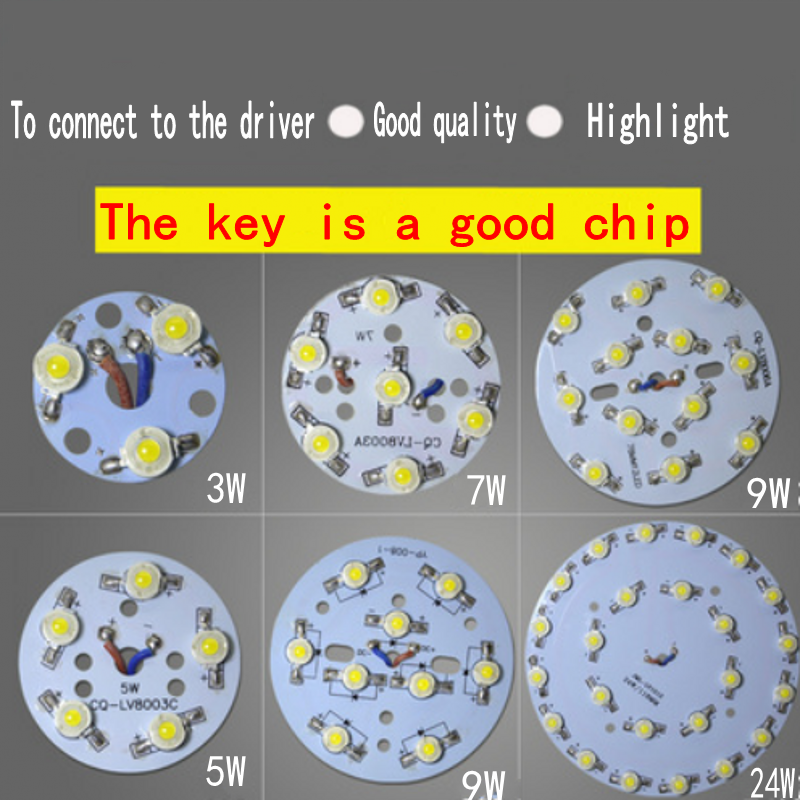 LED High Power Lamp Beads Light PCB 35mli Chip 3W 5W 7W 9W 12W 15W 18W 20mm 32mm 50mm 90mm 100mm For Blubs Downlight Spotlight