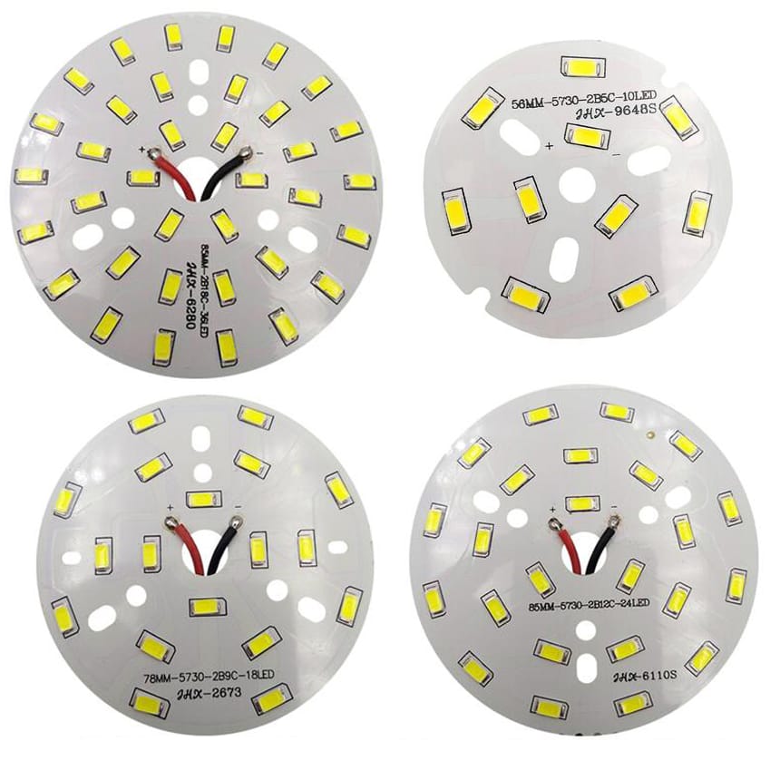 5W 9W 12W 18W 24W 5730 0.3A 6mm 10mm Bore ID 56mm 78mm 85mm 100mm OD Warm Yellow White SMD LED Light Base Bulb Lamp Bead Emitter