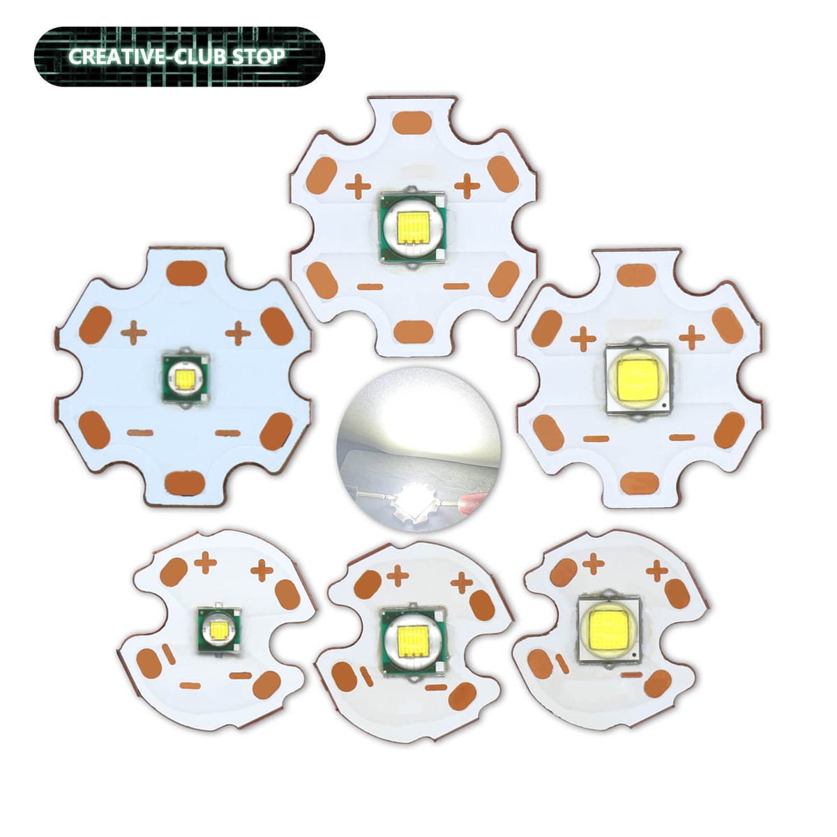 10pcs 1-3W 5W 10W DC3V LED Lamp Beads Copper 5050 3535 For High Power Cold White LED Flashlights Car Lighting Accessories