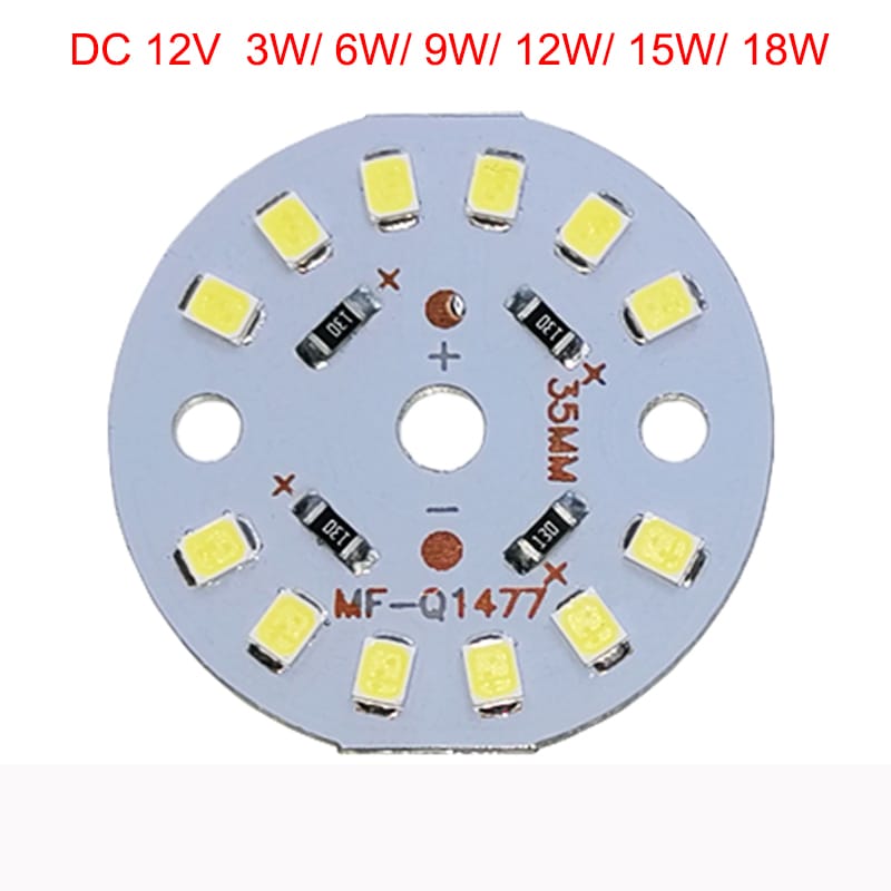 5pcs/lot DC 12V 3W 6W 9W 12W 15W 18W LED lamp Bead High Power LED Chip Light SMD2835 Led Light Lamp Spotlight Down light
