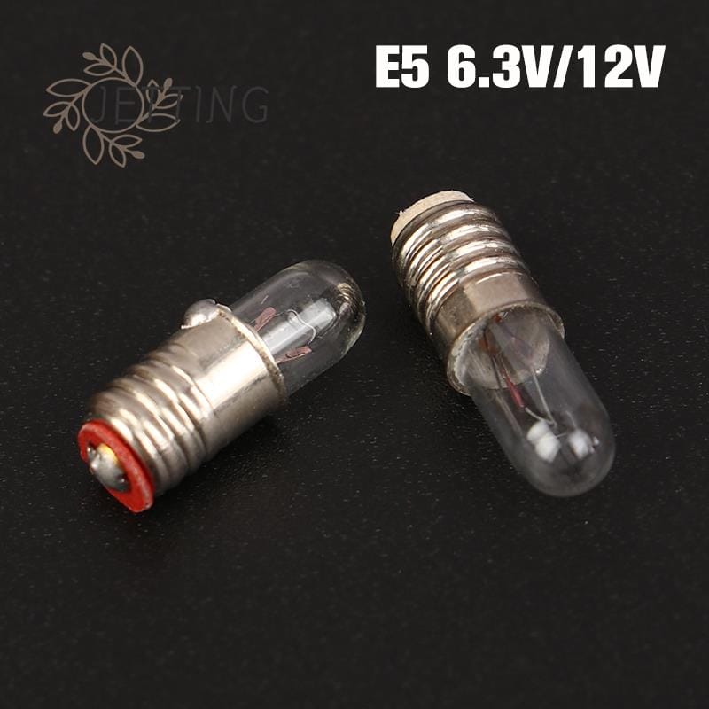 5PCS/lot Mini indicator light bulb E5 6.3V 12V small bulb signal lamp bead Miniature bulb