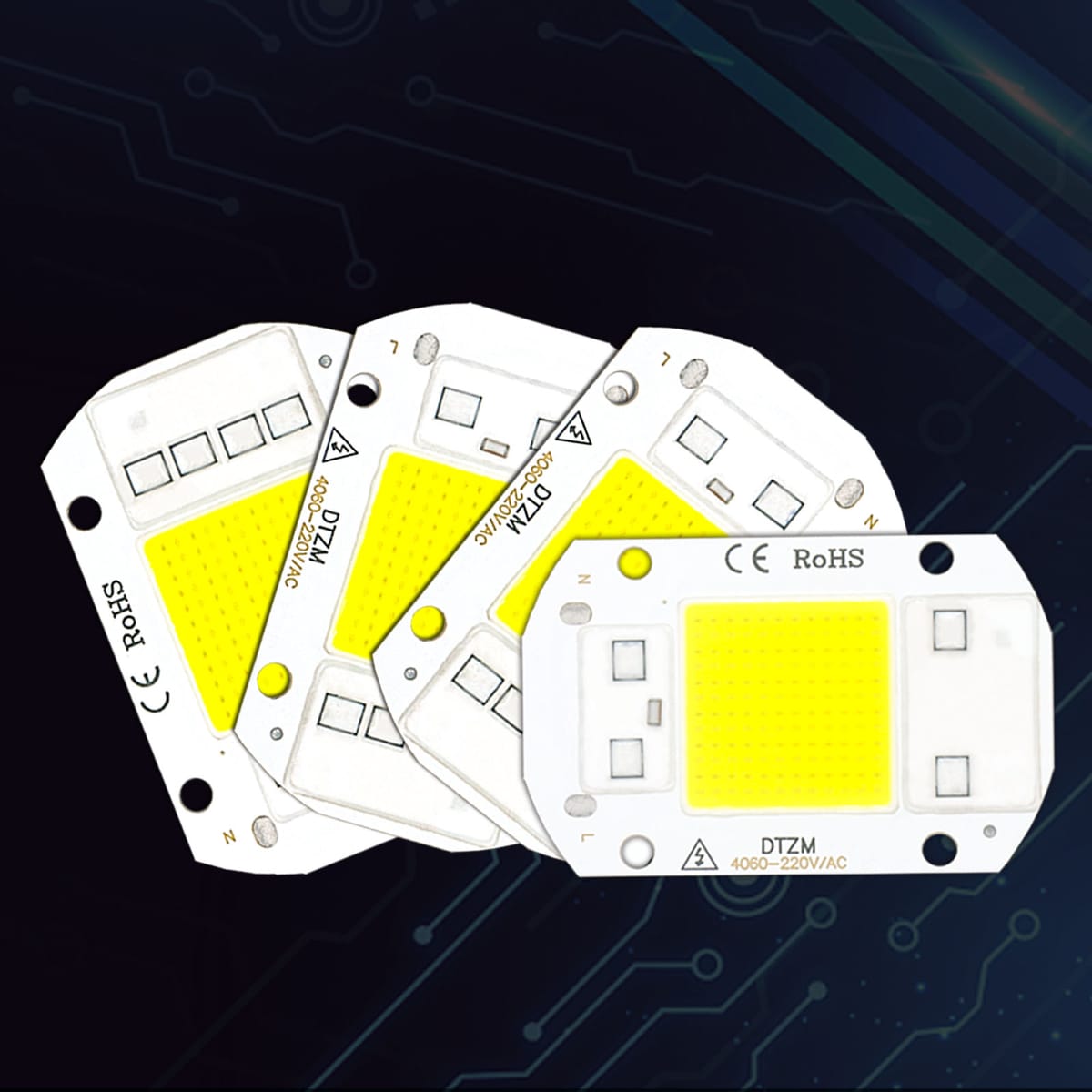 LED  Lamp Bead  AC220V 10W 20W 30W 50W  Smart IC No Need Driver DIY Flood Light LED Bulb Spotlight Outdoor Lamp
