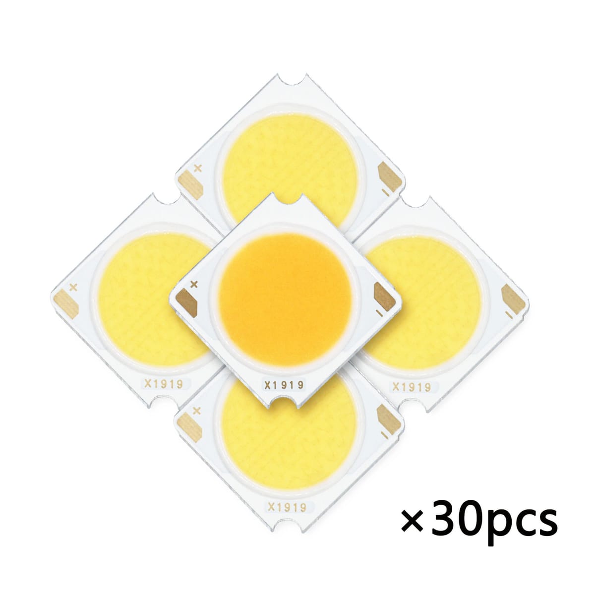 30pcs High Power 10W 20W 30W 40W 50W LED COB Light Beads LED Chip Source Bridgelux 19*19mm Diodes For Spotlight Downlight DIY