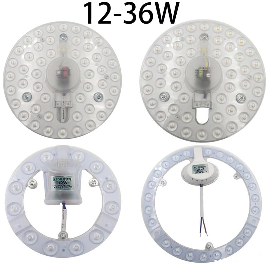 12W 18W 24W 32W 12-23mm OD 220V Round DIY Driver Module Warm Yellow White SMD Bulb Lamp Board Bead Emitter LED Light Panel
