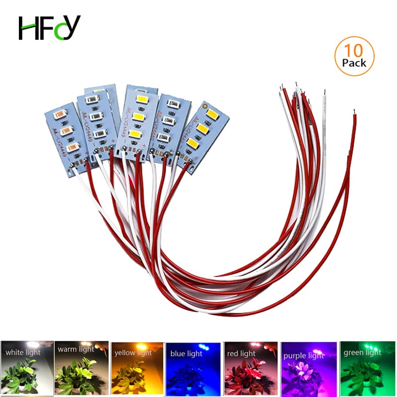 10pcs High Brightness 1.5W 5V LED 5730 SMD Color Lamp Bead Light Board Bulb With Line Red Yellow Green Blue Warm White Light