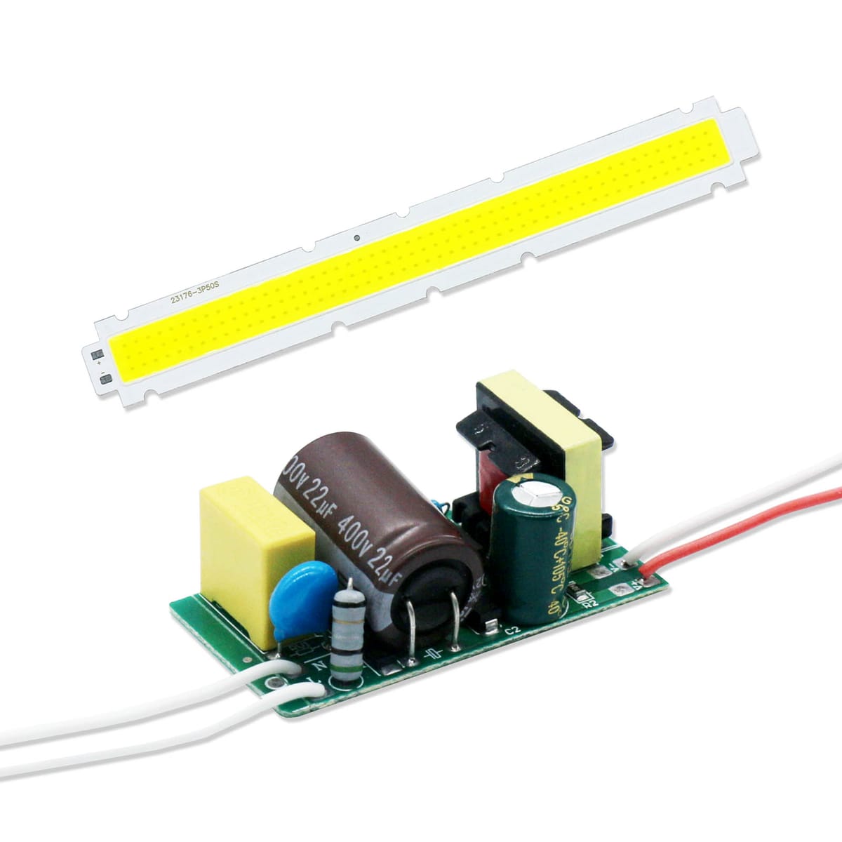 LED COB 50W DC150-160V LED Lamp Beads+Driver Supporting 250mA 4500LM for The Project Light Source Warm White Cold White DIY