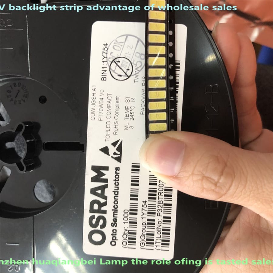 FOR 500pcs For LG Original LED LCD TV Backlight Application LED 7030 light-emitting Light Beads Cool white High Power 1W 6V