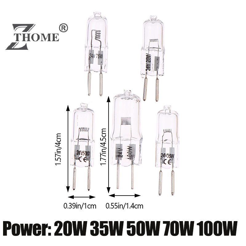1Pc G5.3 24V 20W 35W 50W 70W 100W Light Bulb G5.3 Bulb G5.3 24V Glass Light Bulb Aroma Lamp Bulb Halogen Lamp Beads