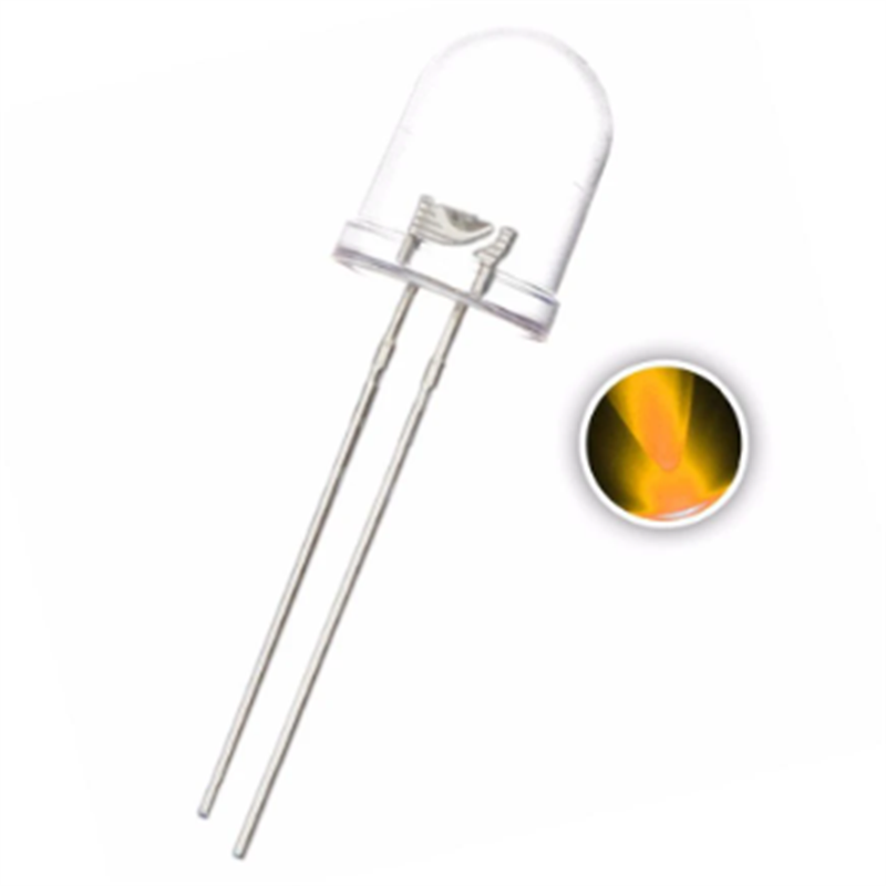 50pcs 10mm Yellow Led 1.8-2.2v 20ma Dip-2 Round Head Water Clear Ultra Bright Lamp Light Beads