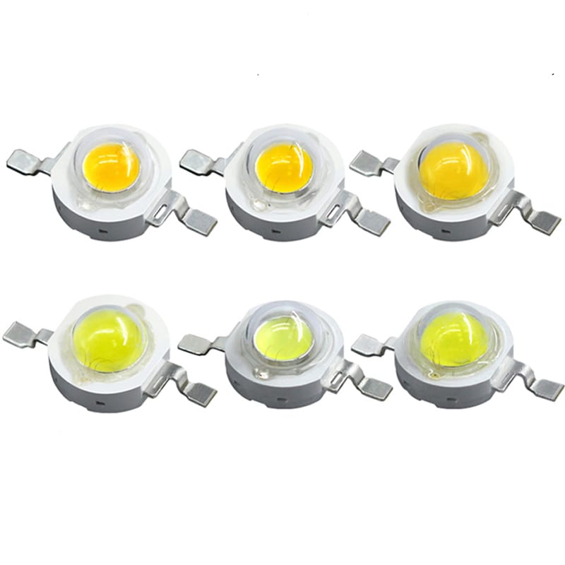 50PCS 3W High Power White Light LED Lamp Beads 180-200LM