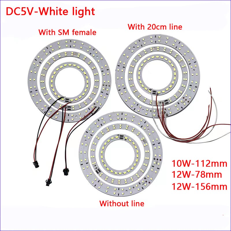 Highlight DC5V SMD 2835 5730 Lamp Beads USB Ten-Speed Switch Cable Driver 10W 12W White Light Lamp Board With SM Female.
