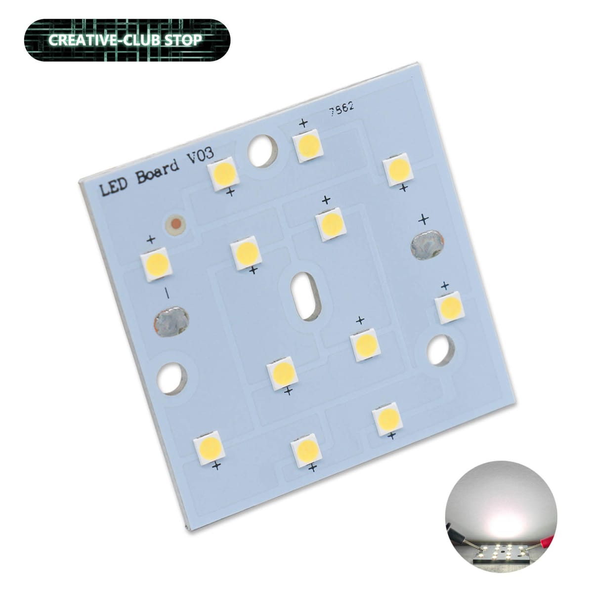 42*42mm SMD DC24V Highlight LED Lamp Board Light Source 300mA Universal Lamp Beads 8W White Light High Heat Dissipation Aluminum