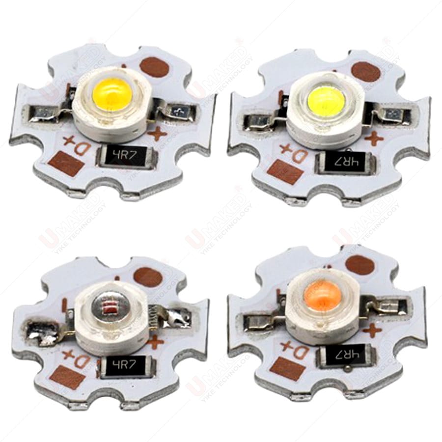 5pcs LED 1W 35mli 3W 45mli 5V Bulbs High-Power Pink Red White Green Blue RGB Light Source With Aluminum Substrate Lamp Beads