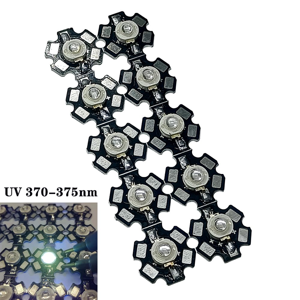 10X 20mm 3V 1W 3W High Power Chip Light Bead White Red Blue Green Led Beads Emitter LED Bulb Diodes Lamp with Star Min Heatsink