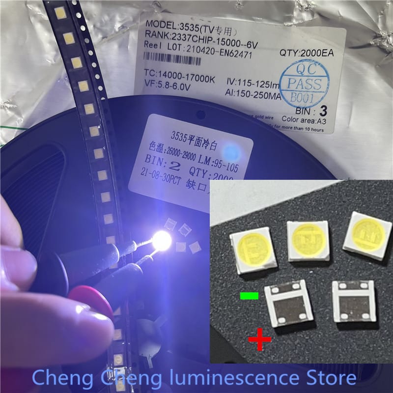 200PCS for  FOR LCD TV repair LG led TV backlight strip lights with light-emitting diode 3535 SMD LED beads 6V LG 2W