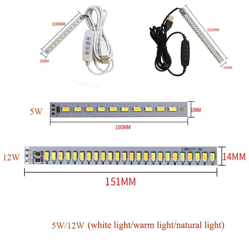 5W 12W DC5V USB Dimmable LED Chips White Warm White  Light Bead Source Surface Night Lamp Replacement SMD 5730 DIY Bulb Lighting