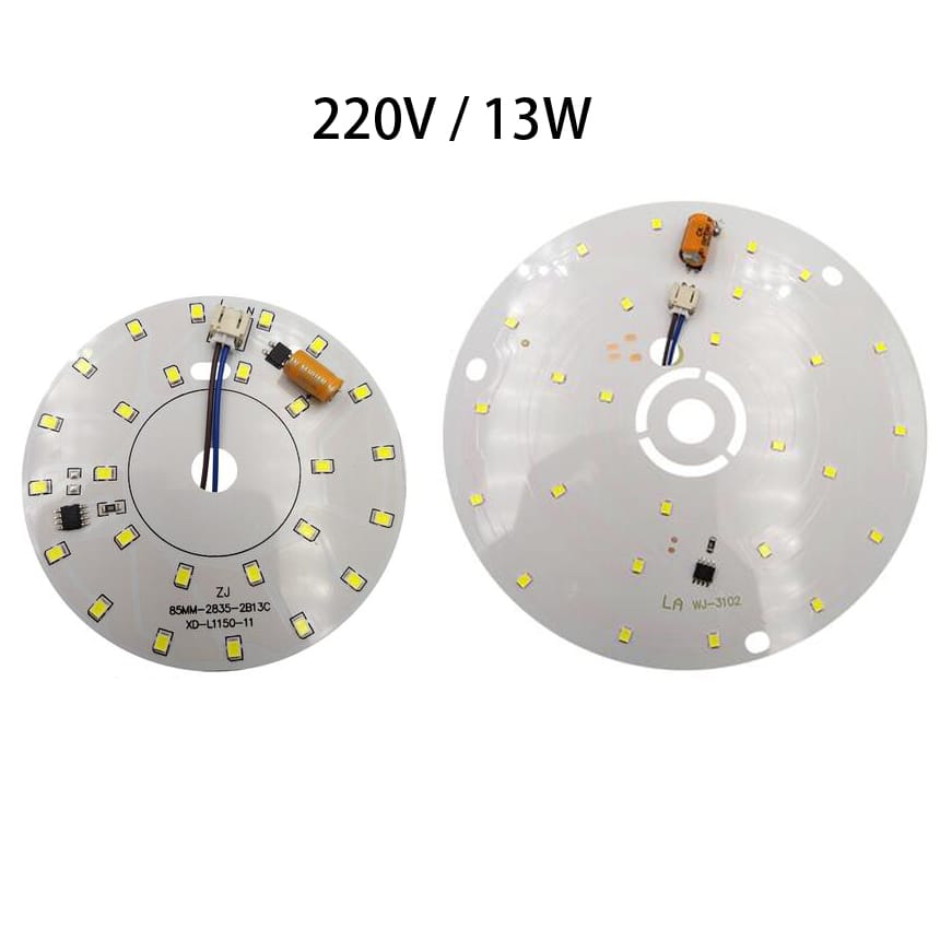 13W 85mm 140mm OD AC220V 2835 Chip Free Driver Warm Yellow White SMT SMD Round Done Spot LED Light Base Bulb Lamp Bead Emitter
