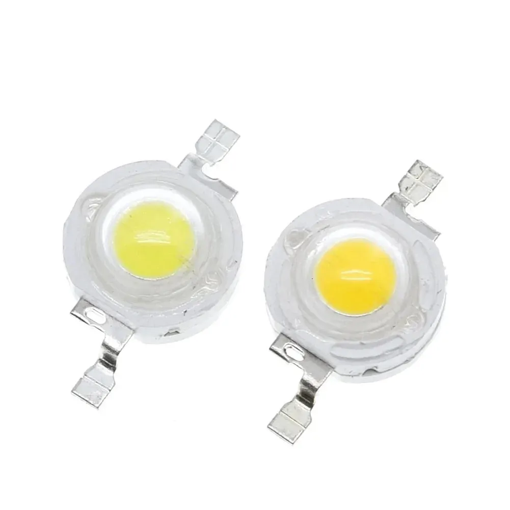 100PCS High Power LED Lumen Lamp Beads 1W 3W White Light Warm Light LEDs Bulb Light Emitting Diodes SMD Chip 220-240LM Lamp Bead