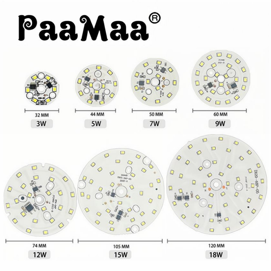 PaaMaa LED Chip 5W 7W 9W 12W 15W 18W SMD 2835 Light Beads AC 220V-240V DIY For Led Downlight Cold/Warm White Lighting Spotlight