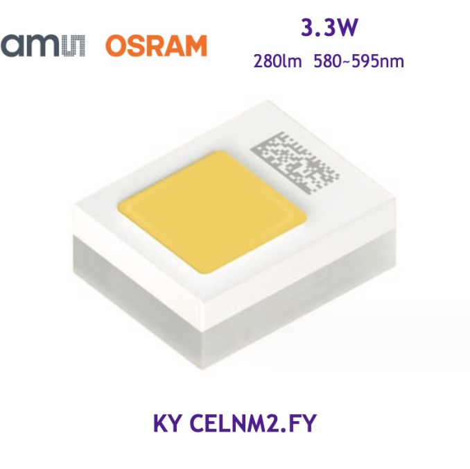 Osram 2016 high-power LED bead mount KY CELNM2.FY 3.3W 3V automotive headlight bead light source