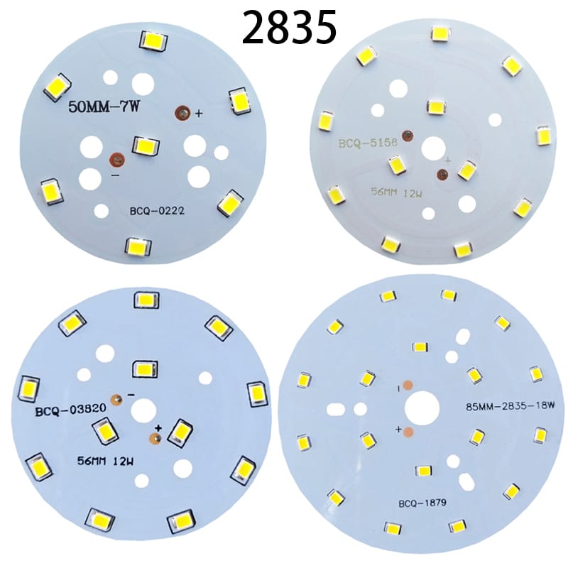 3W 5W 6W 7W 9W 12W 15W 18W 2835 10mm Bore ID 23-100mm OD Warm Yellow White Chip SMT SMD LED Light Base Bulb Lamp Bead Emitter