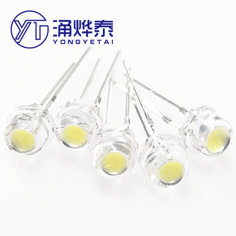 YYT 5MM big straw hat 0.5w Red Blue Green Yellow white light F5 white led light-emitting diode lamp beads super bright big chip