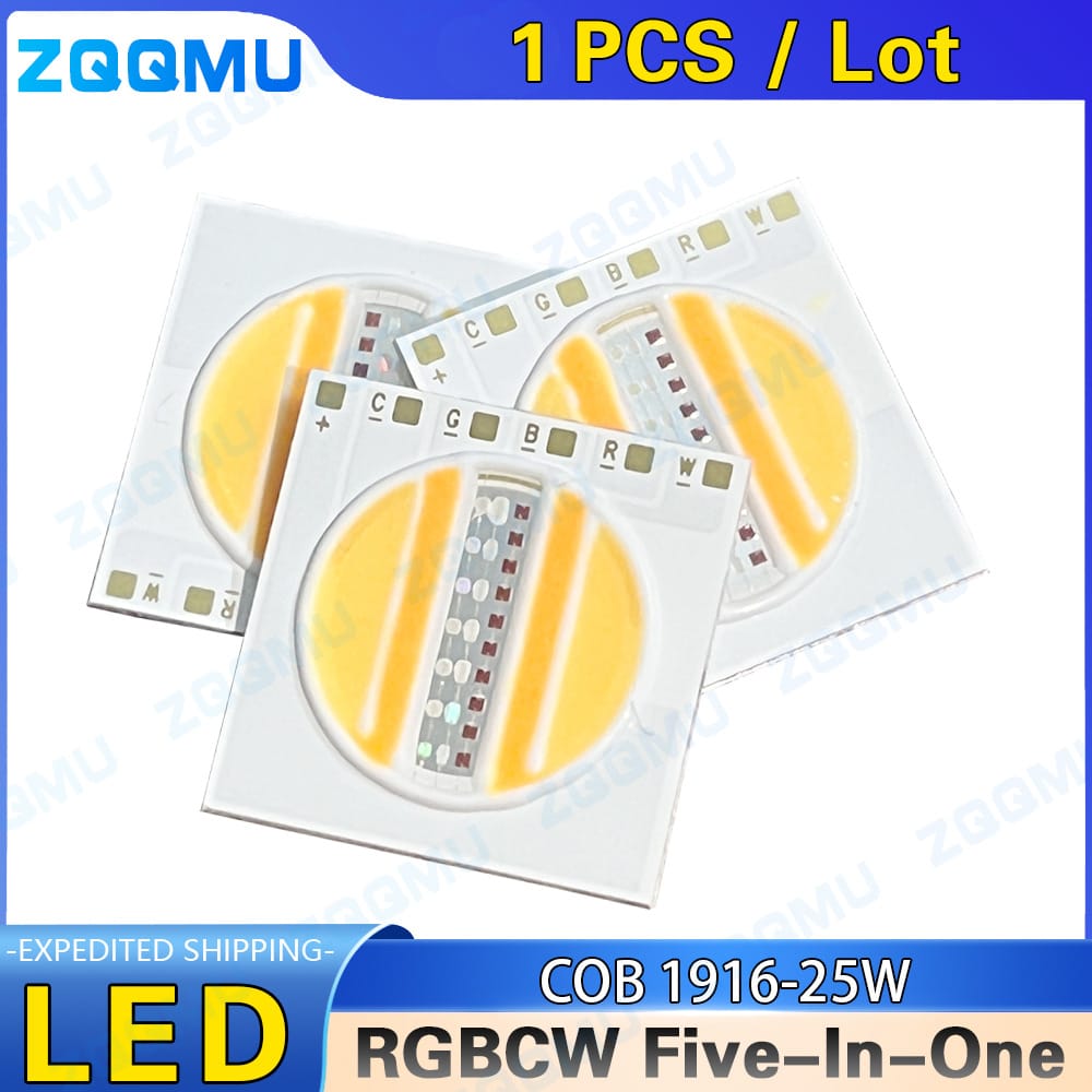 25W COB1916 Lamp Bead RGBCW Five-In-one Outdoor Lighting Source Integrated Light Source High Brightness Outdoor Light Source