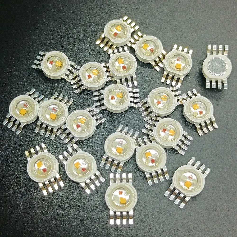 5-50pcs  RGBWW High Power LED Chip 8  Pin Molding LED Stage Colorful Light Source Beads  Led Hpl 3 Watt