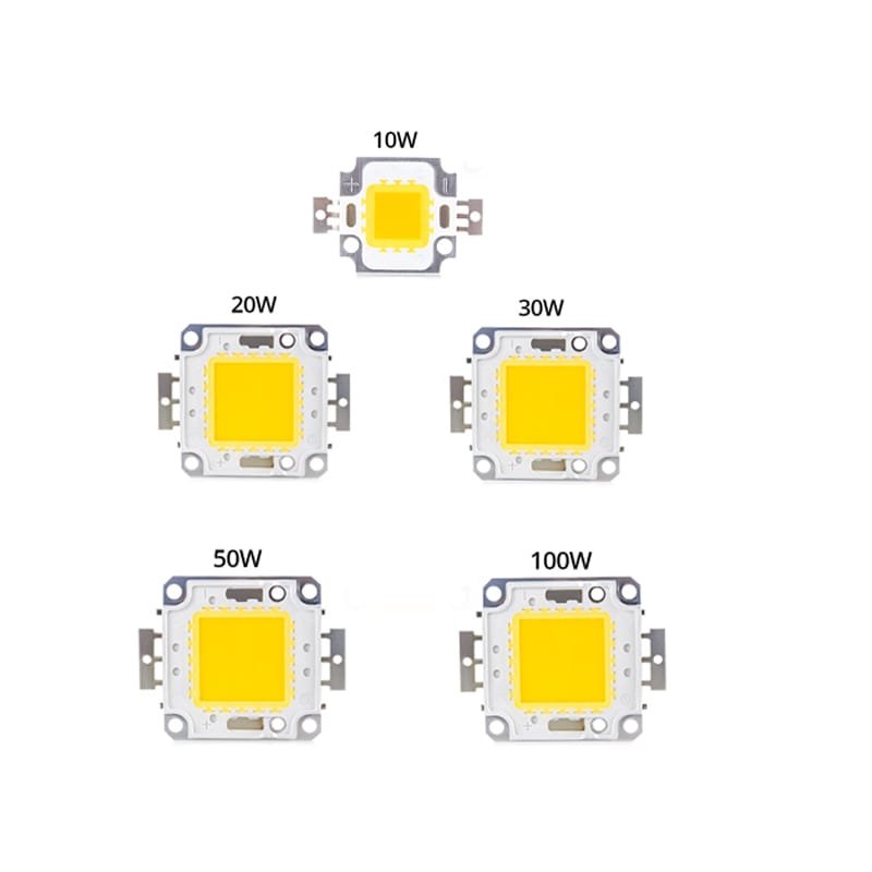 Hontiey High Power LED Chip Warm Pure Cold White Lighting Beads 1W 3W 10W 20W 30W 50W 100W Integrated Matrix Bulb COB Lamp