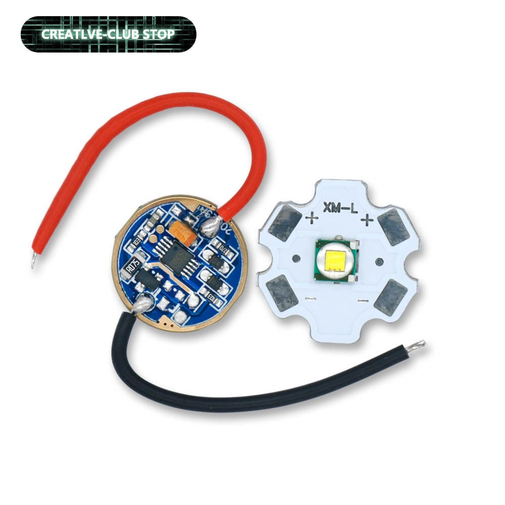 A Set LED Flashlight Driver Power Supply And Full Power LED Beads 3W 5W 10W 18W DC3-4V For Torch Flashlight Car Lighting