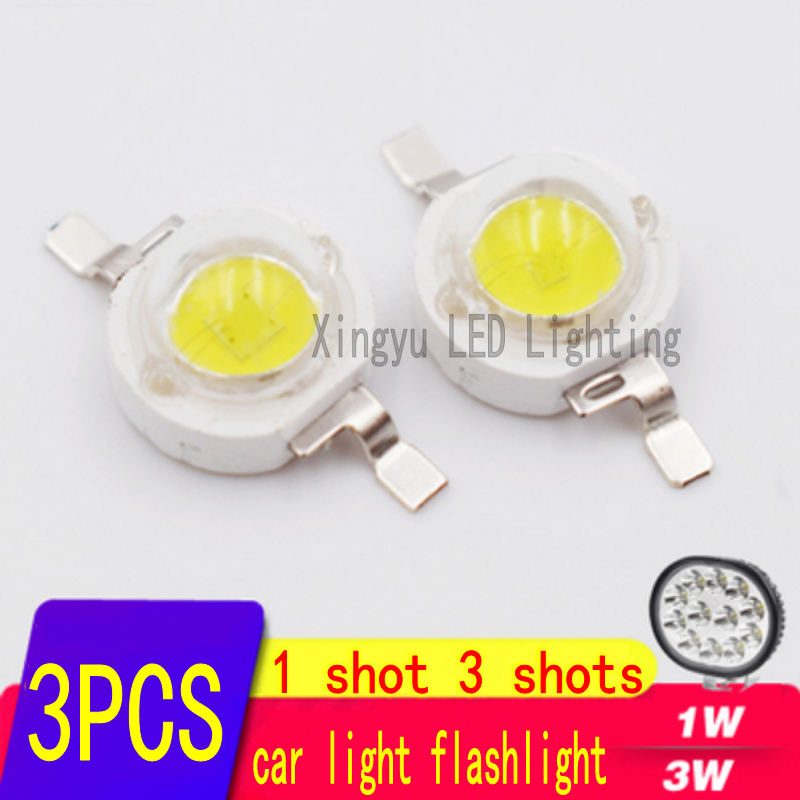 led lamp beads 1w white light flashlight miner's lamp vertical 3W electric vehicle modified headlight car day driving lamp beads