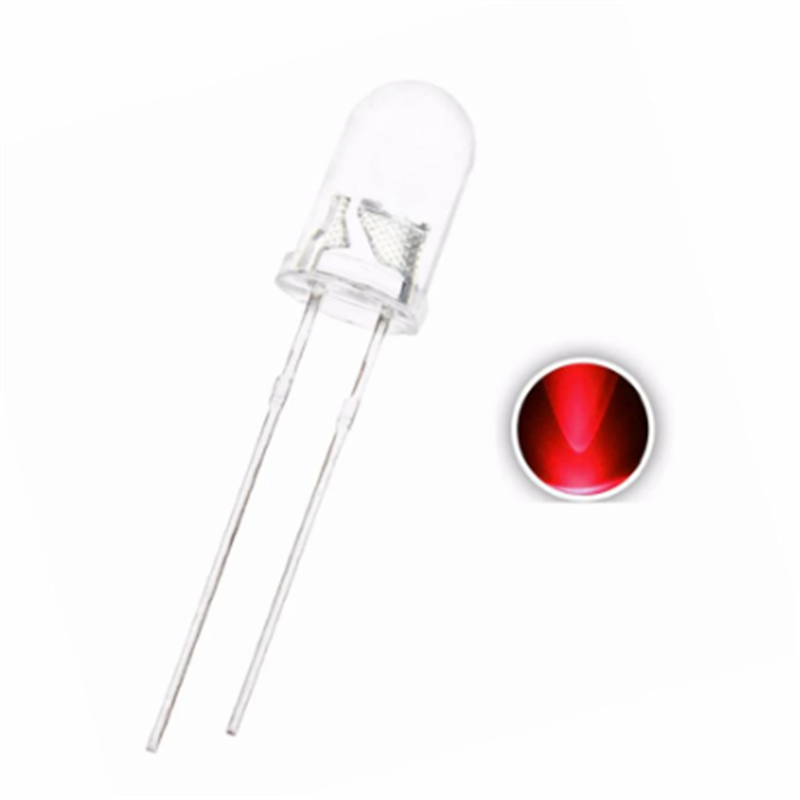 100pcs 5mm Red Led Transparent 3.0v 20ma Dip-2 Round Head Water Clear Ultra Bright Lamp Light Beads