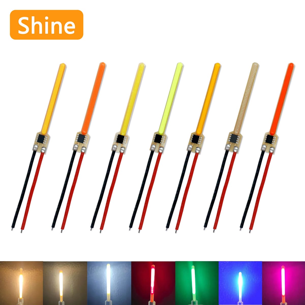 70mm LED COB Beads Meteor Shower Flowing Light DC 3V Welding LED Filament Diode Color Accessories DIY Lighting