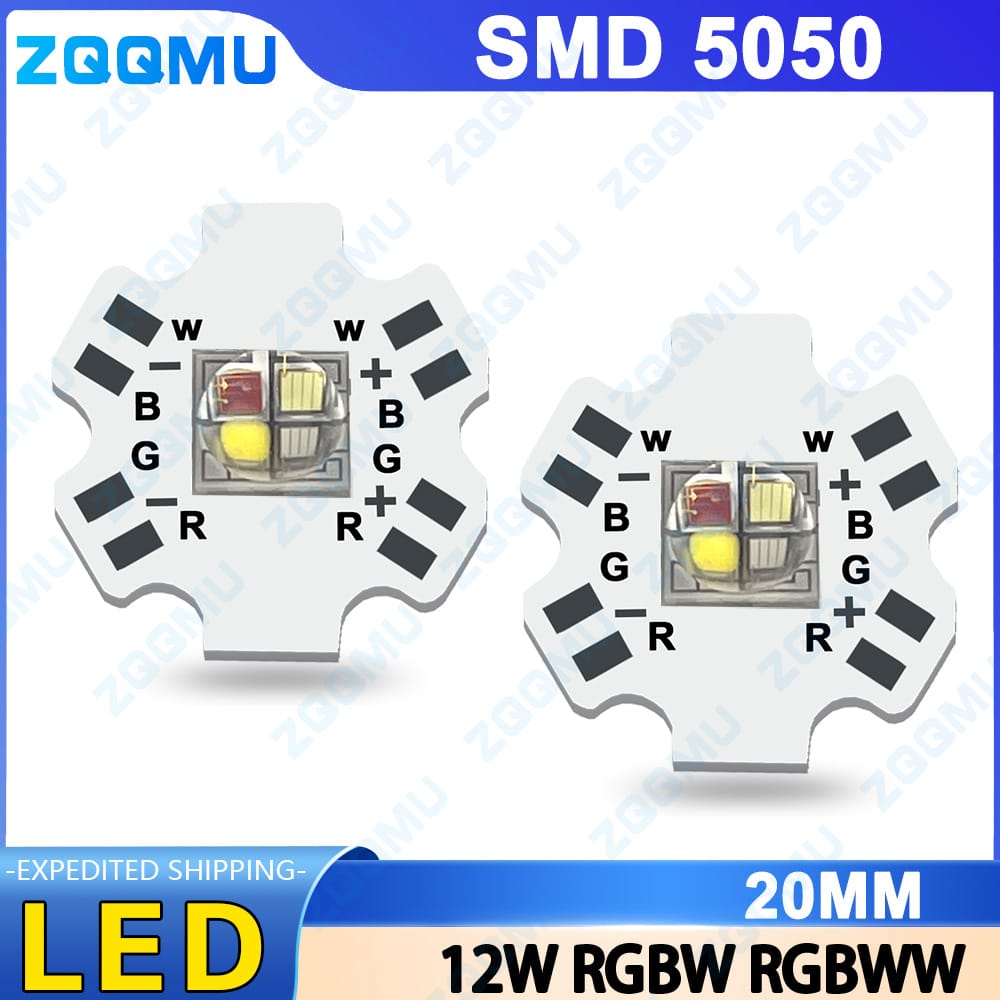 RGBW RGBWW 12W 5050 LED chip 12W Watt Red Blue Green White Light Warm White Suitable LED Lamp Beads for DIY Stage Lamp Beads
