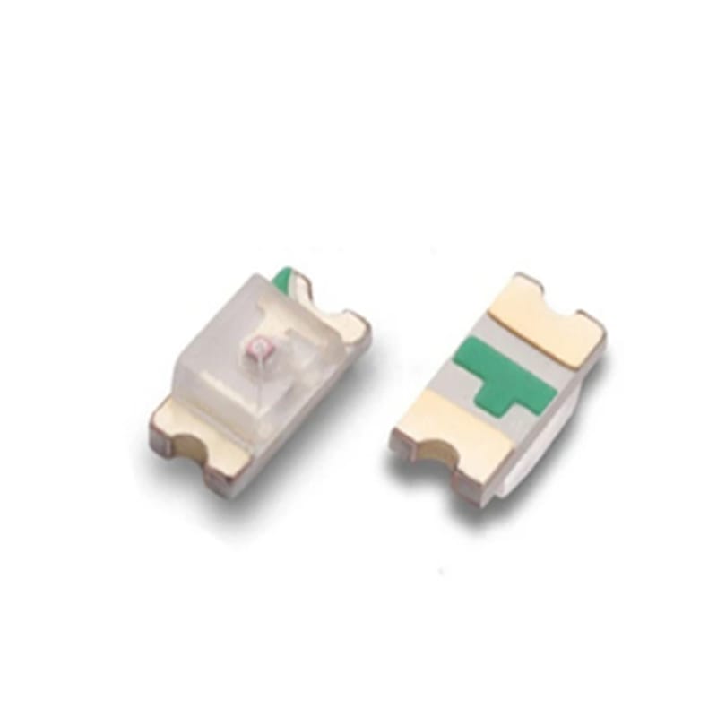 100PCS , 0603 RED SMD LED ( Reversed polarity ) 620-625NM 200-300mcd 1.8-2.0v 20mA 1.6*0.8mm 1608 light beads