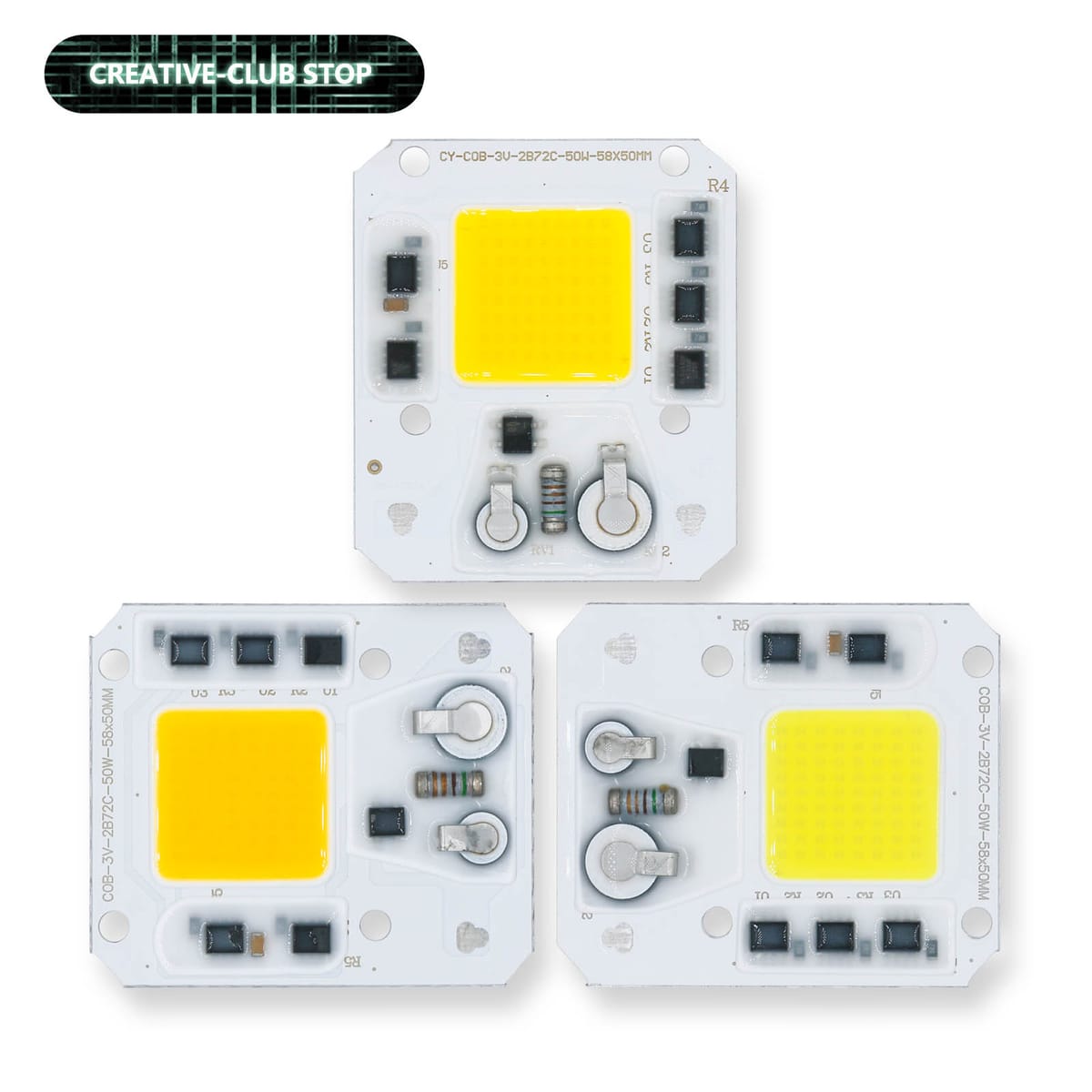LED COB Lamp Bead 50W AC 220V IP65 Smart IC Module No Need Driver DIY Flood Light LED Bulb Spotlight Outdoor Chip Lamp Brightest