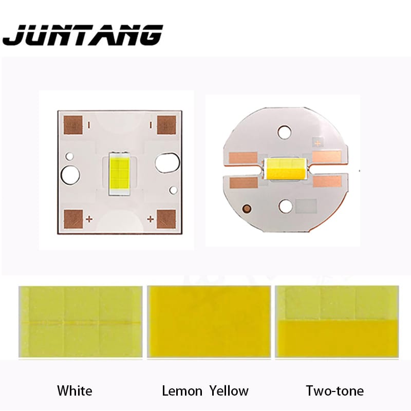 30W 3570 white  lemon yellow dual color high gloss light bead welding 20mm round plate square plate high-power car lamp repair