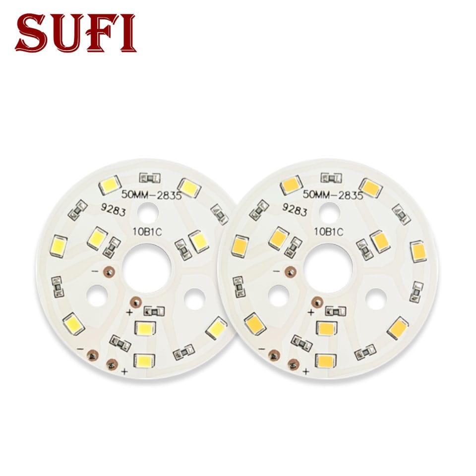 5pcs DC5V Low Voltage Light Source SMD 2835 LED Chip Beads Lamp 5W 50mm Light Board Bulb White Warm White LED