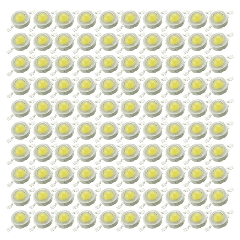 Hot 200Pcs LED Beads Natural White LED Light 1W High Power Lamp Chip 4000K LED Chip