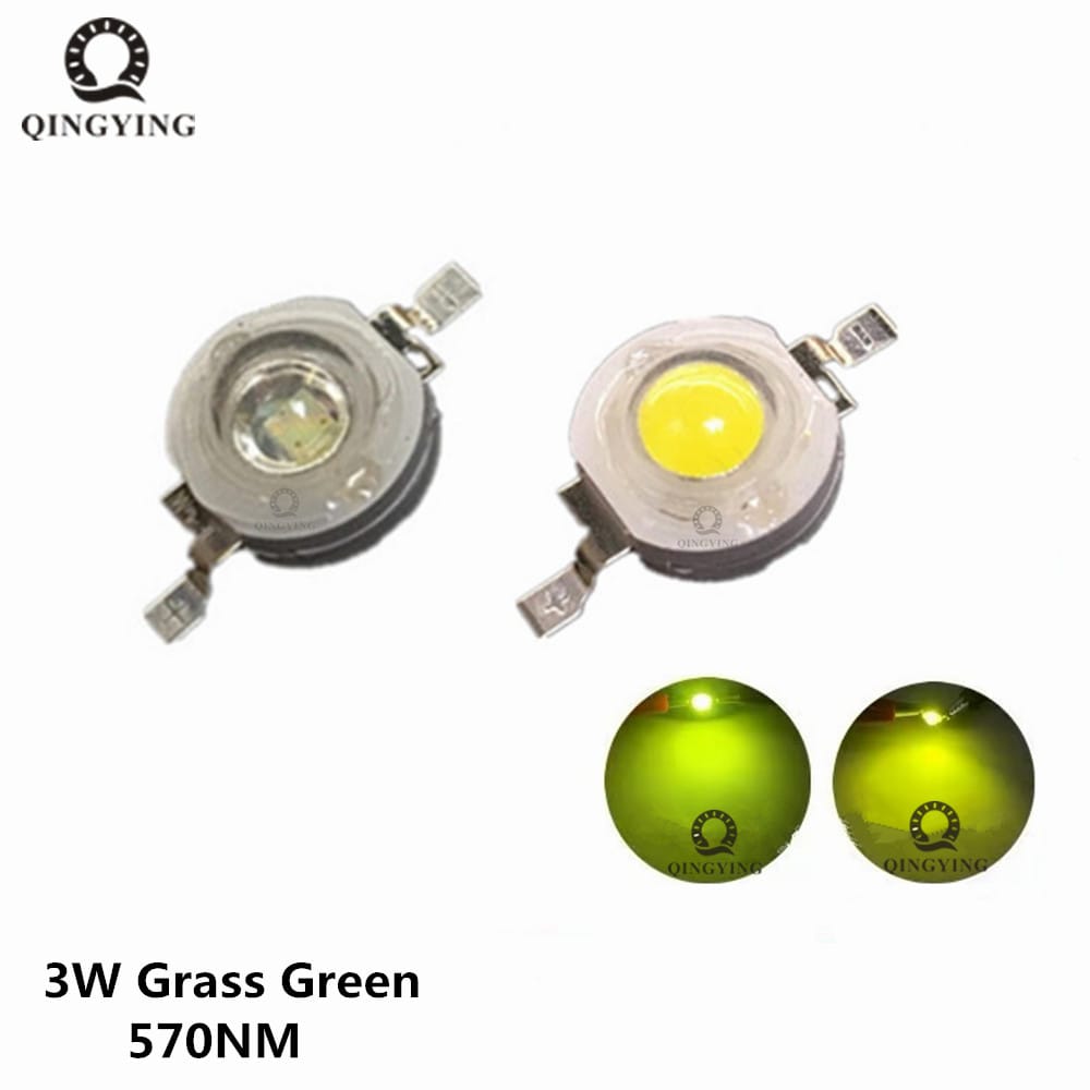 3W High Power Led Beads Grass Green 570NM 3-3.2V 700MA On 20MM 16MM Aluminum PCB Board For DIY Mosquito Led Lamp Lightings