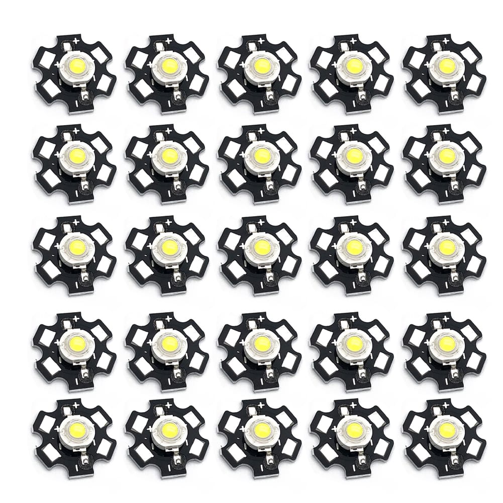 25pcs 1W 5V LED Lamp Chip Beads 200lm Brightness High Power For Floodlight Industrial Commercial Lighting Tool Accessories