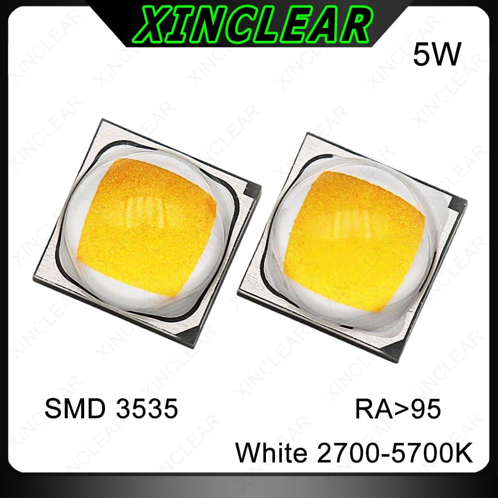 High CRI RA95 5W LED Light Beads White 2700K 3000K 3500K 4000K 5000K 5700K SMD 3535 Chips For Flashlight Headlight Car Light