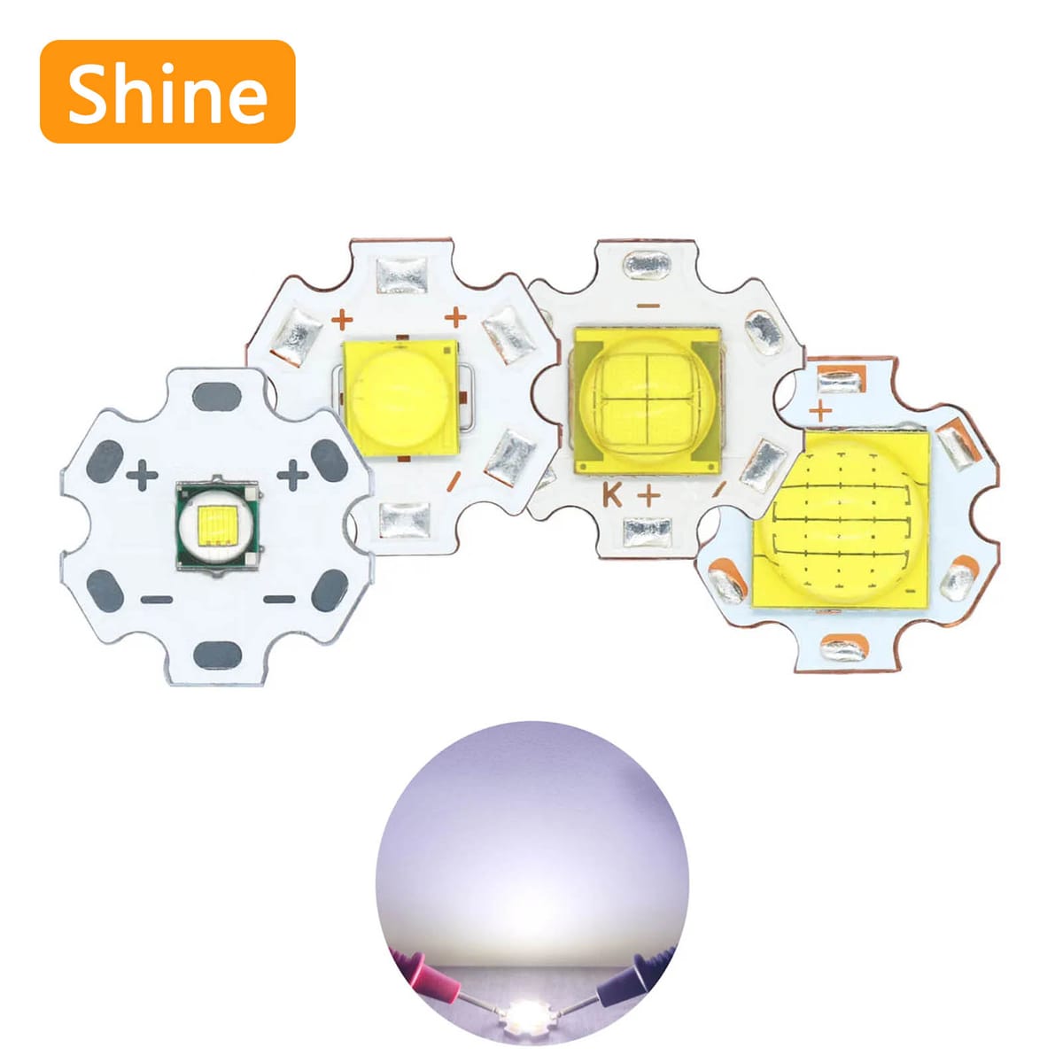 LED Beads XHP50 XHP70 XHP90 XHP110 LED COB PCB Chip 5W 18W 30W 45W 54W 72W 20mm DC3V 5V 6-8V 24V For Flashlight Car Lighting DIY