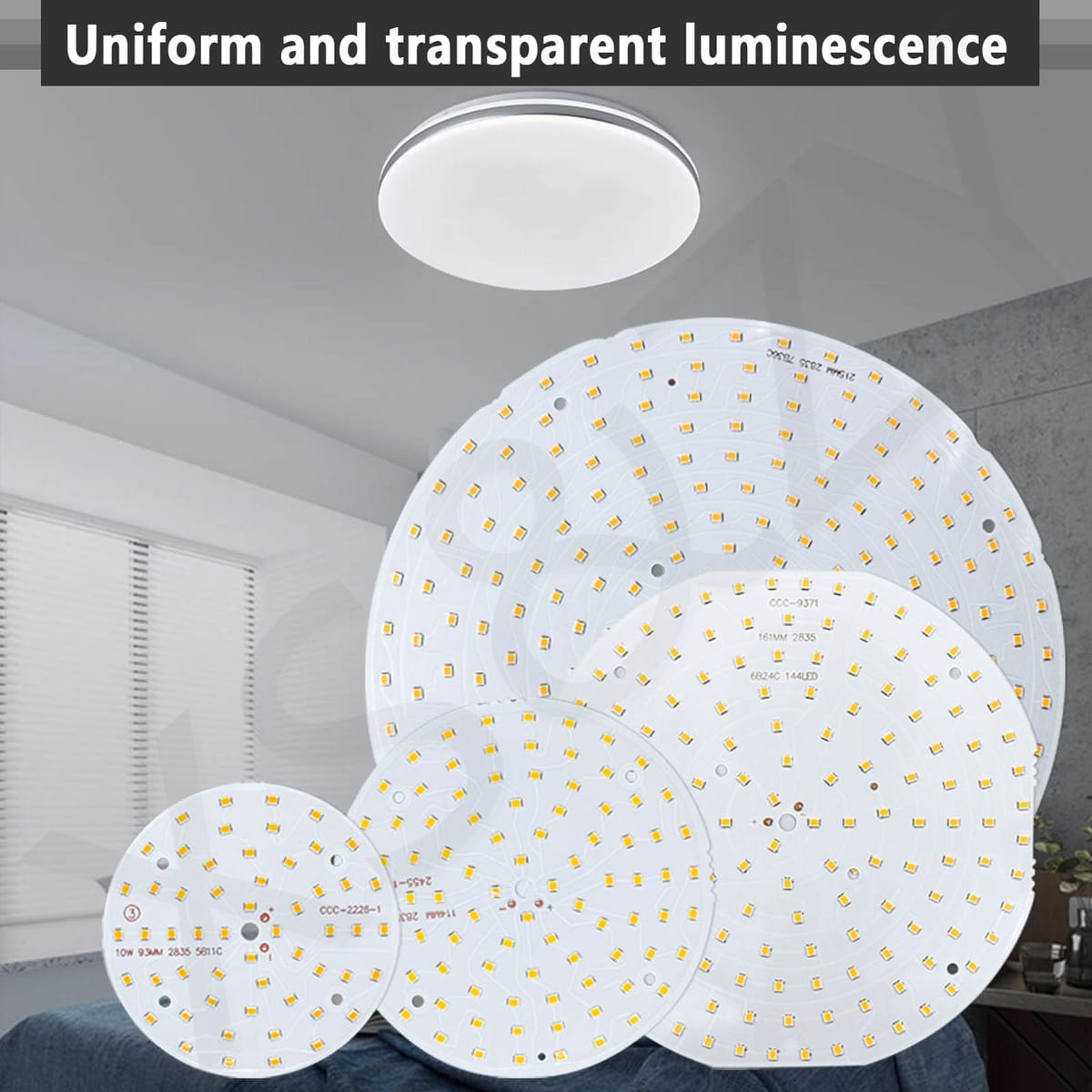 LED Lamp Bead Diode 10W 15W 22W 36W  250mA  Warm Color Panel Light  Round shape Ceiling Board Lamp Board LED Source DIY Accessor