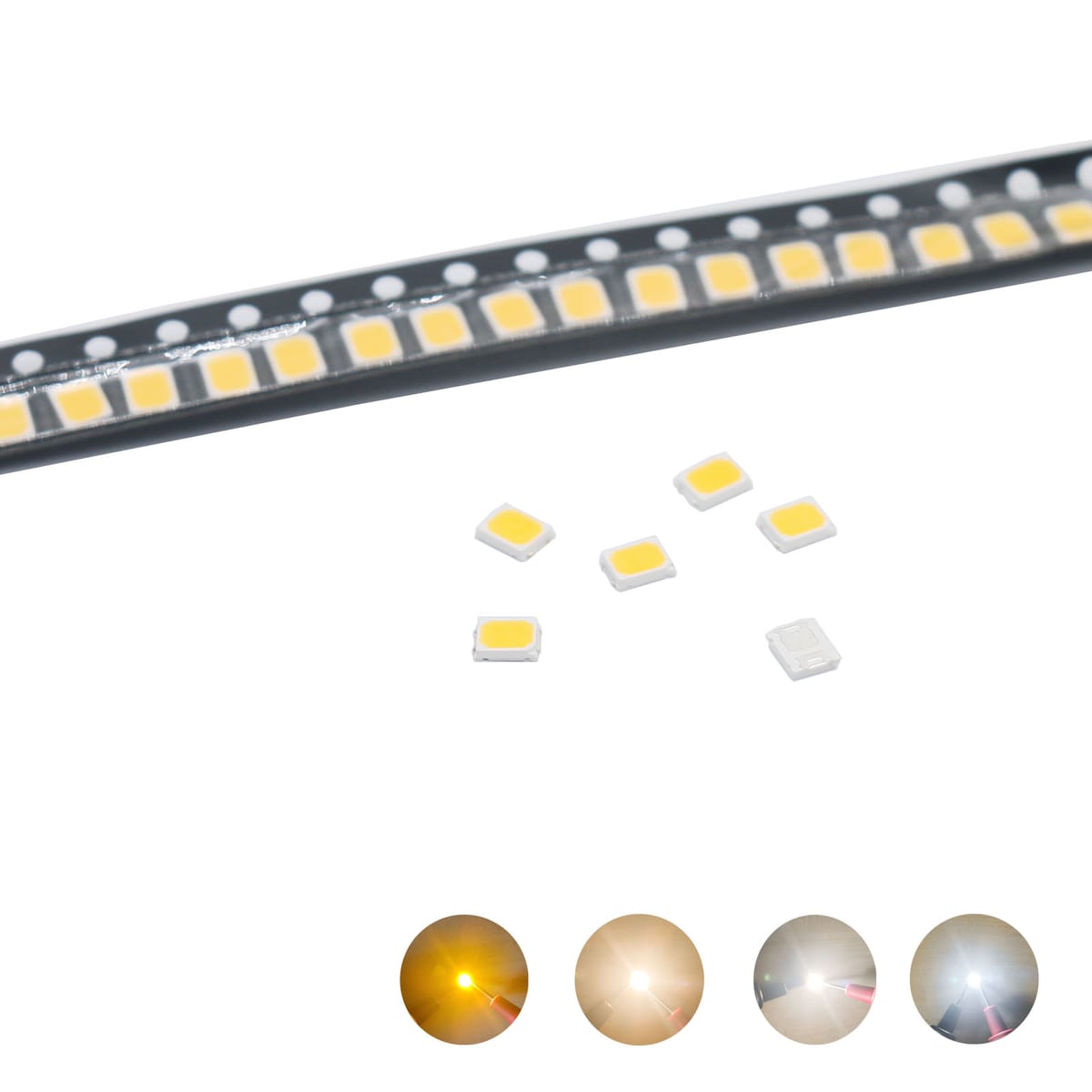 100PCS a lot High Quality SMD2835 Copper DC3V 60-65LM LED Light Emitting Diodes 0.5W LED Chip Super bright LED Beads White DIY